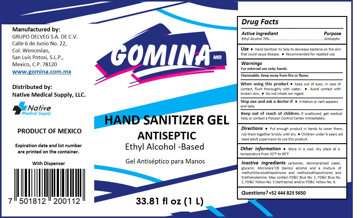 Hand Sanitizer Label 1 L w/dispenser