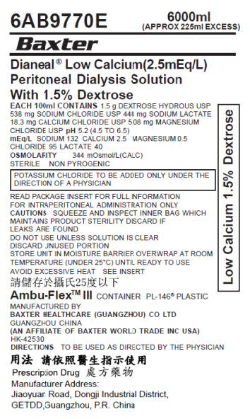 Dianeal Representative Container Label