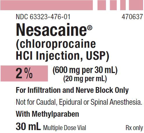 PACKAGE LABEL - PRINCIPAL DISPLAY - Nesacaine 30 mL Multiple Dose Vial Label
