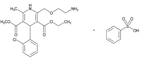 Structural formula for amlodipine besylate