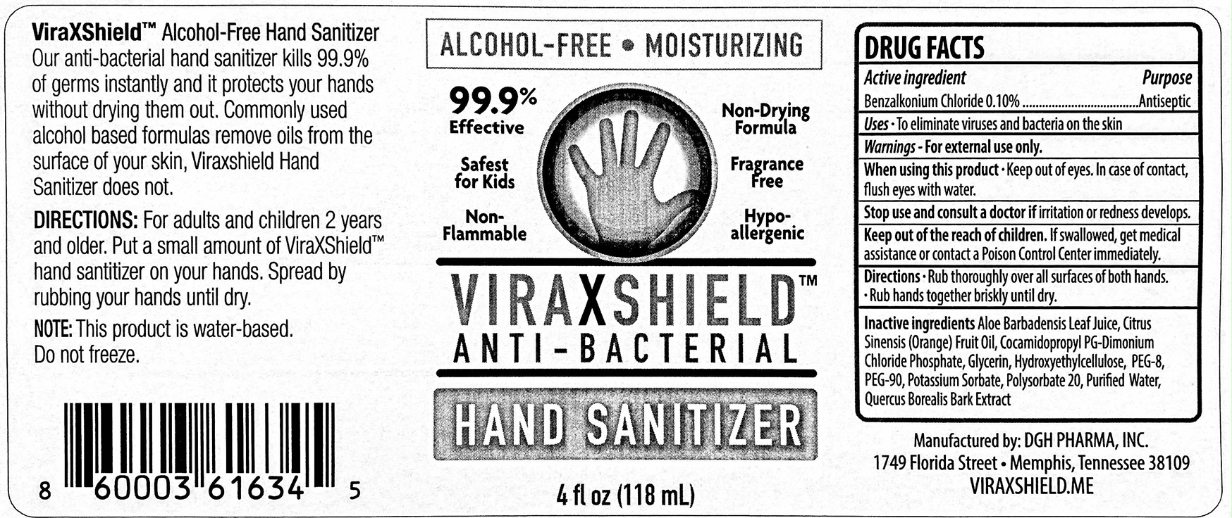 118 mL Sanitizer Label