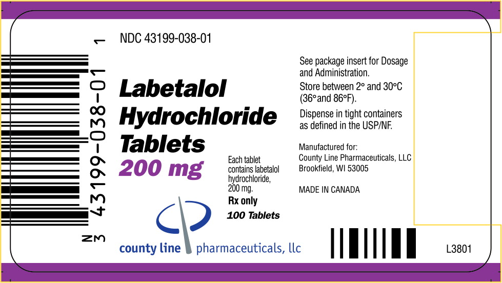 Labetalol Hydrochloride Tablets, USP 100 mg, 200 mg and 300 mgRx only