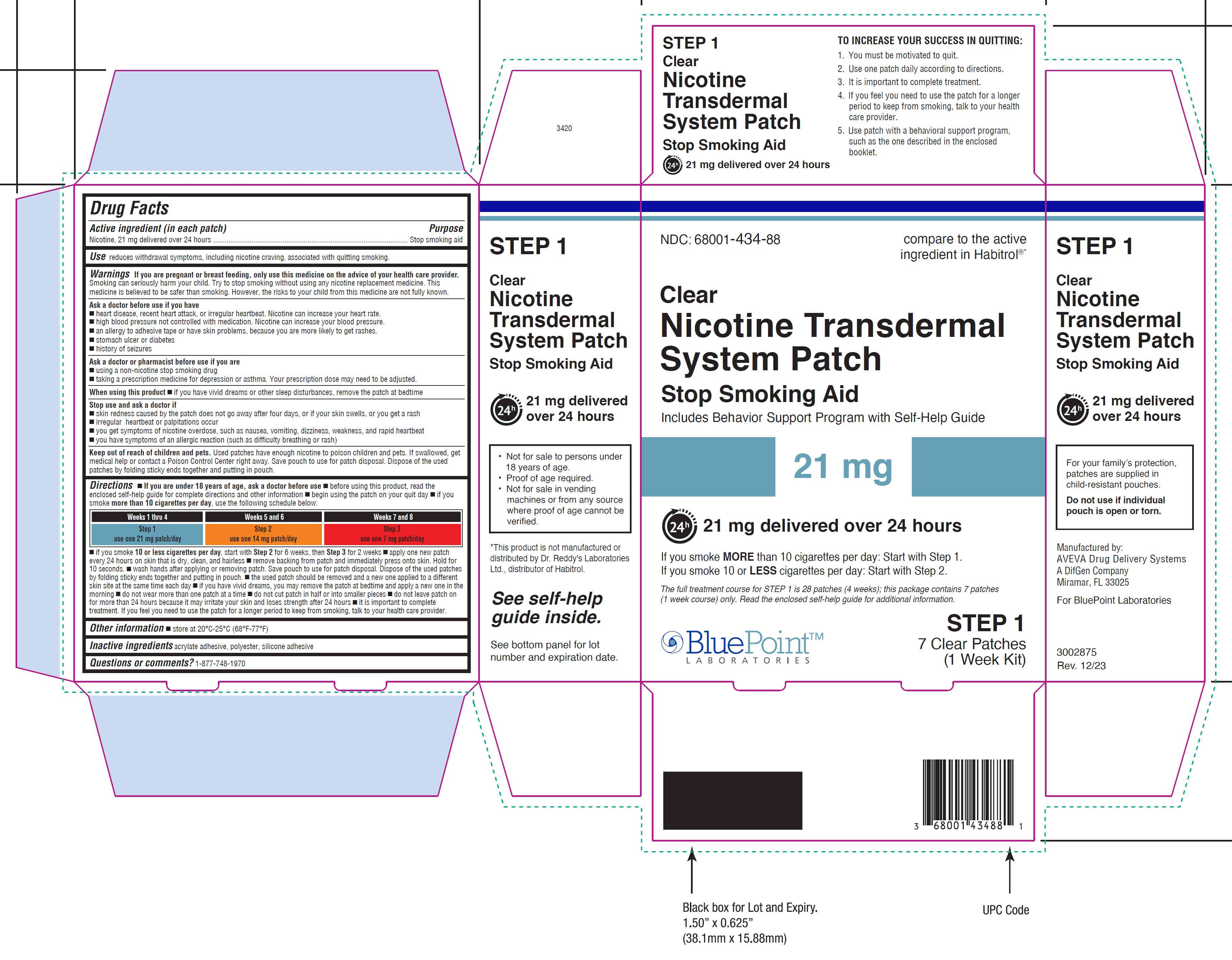 Nicotine Patch Cartons 21mg 7 Patches 12-2023