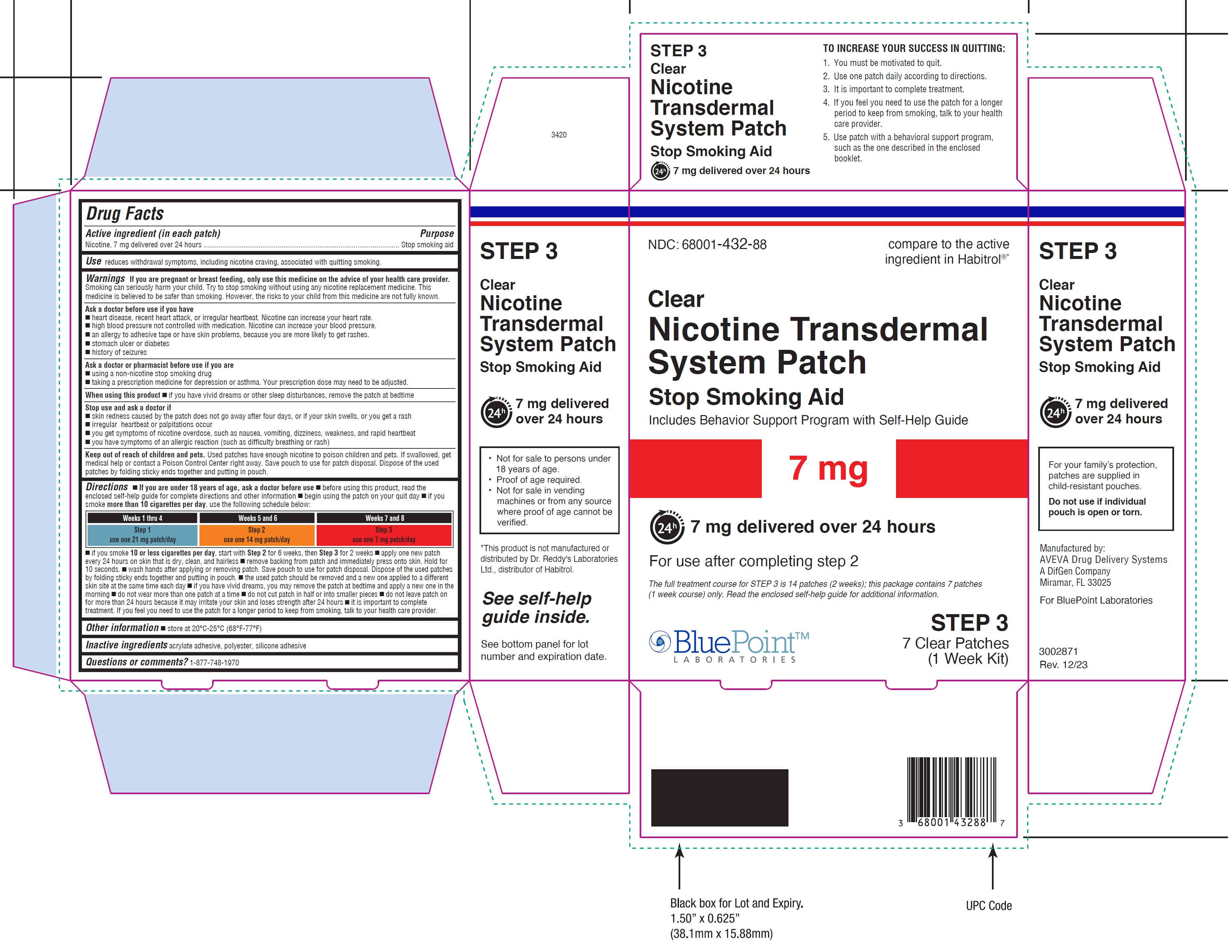 Nicotine Patch Cartons 7mg 7 Patches 12-2023