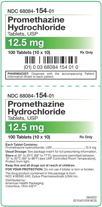 12.5 mg Promethazine HCl Tablets Carton