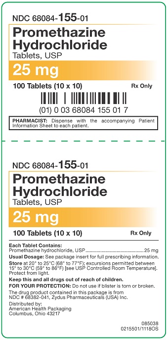 25 mg Promethazine HCl Tablet Carton