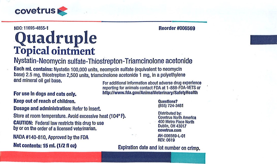Quadruple 15mL tube Label