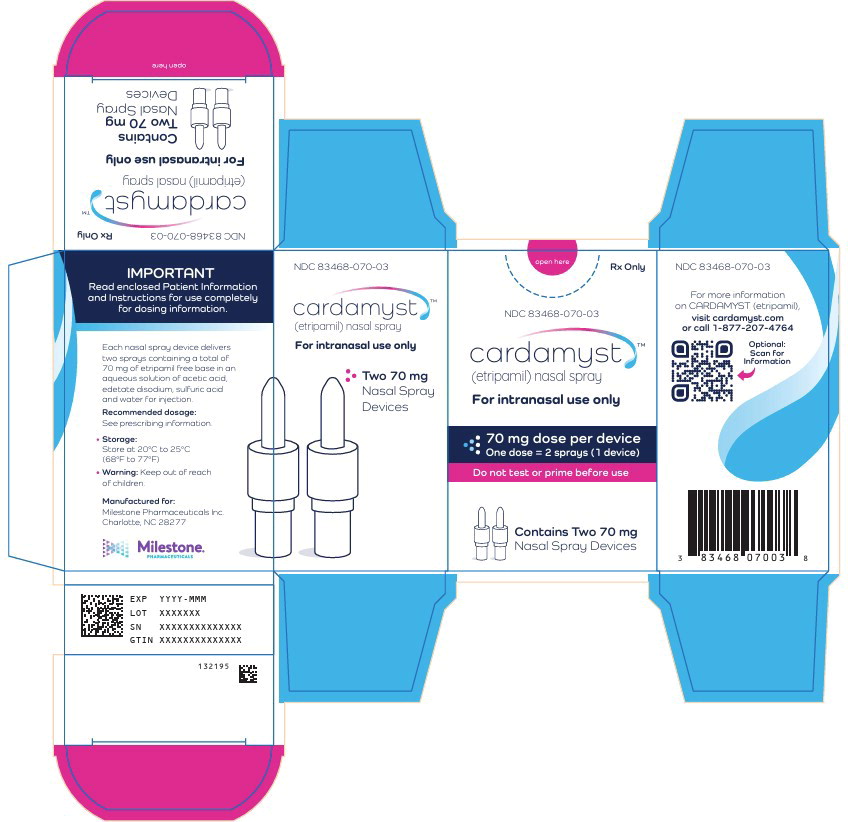 Principal Display Panel – 70 mg Carton Label
