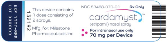 Principal Display Panel – 70 mg Device Label
