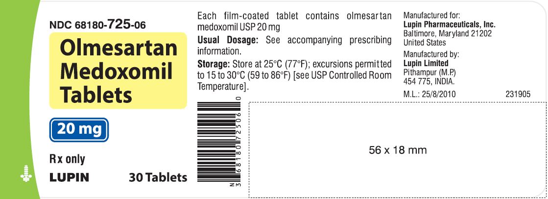 Omesartan Medoxomil Tablets, 20 mg