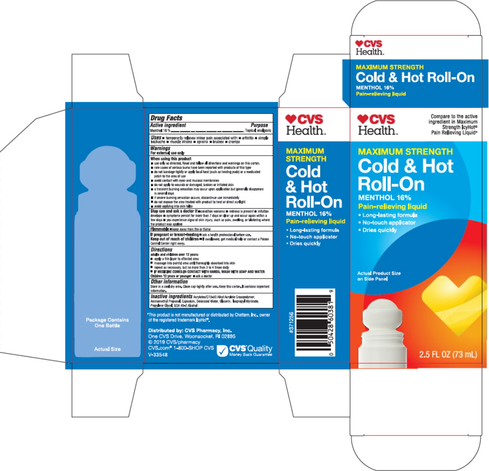 Principal Display Panel - Cold & Hot Roll-On Menthol 16% Box Label
