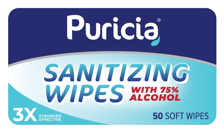 50 wipes. Top label