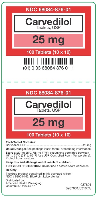 25 mg Carvedilol Tablets Carton