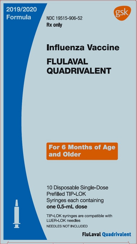 Flulaval Quadrivalent 2019-2020 10 count syringe carton