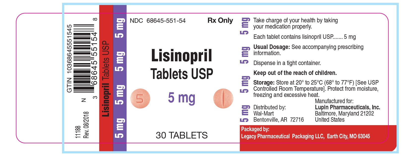 Lisinopril Tablets USP 5 mg