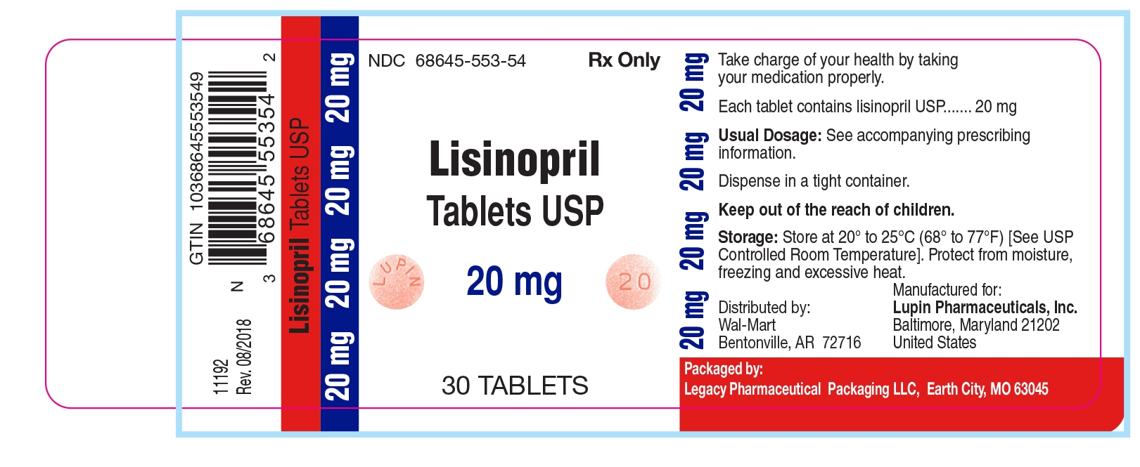 Lisinopril Tablets USP 20 mg