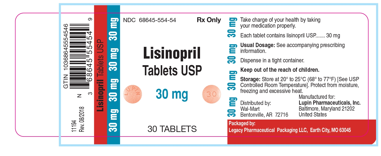 Lisinopril Tablets USP 30 mg