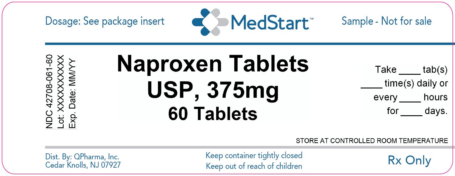 42708-061-60 Naproxen Tablets USP 375mg x 60