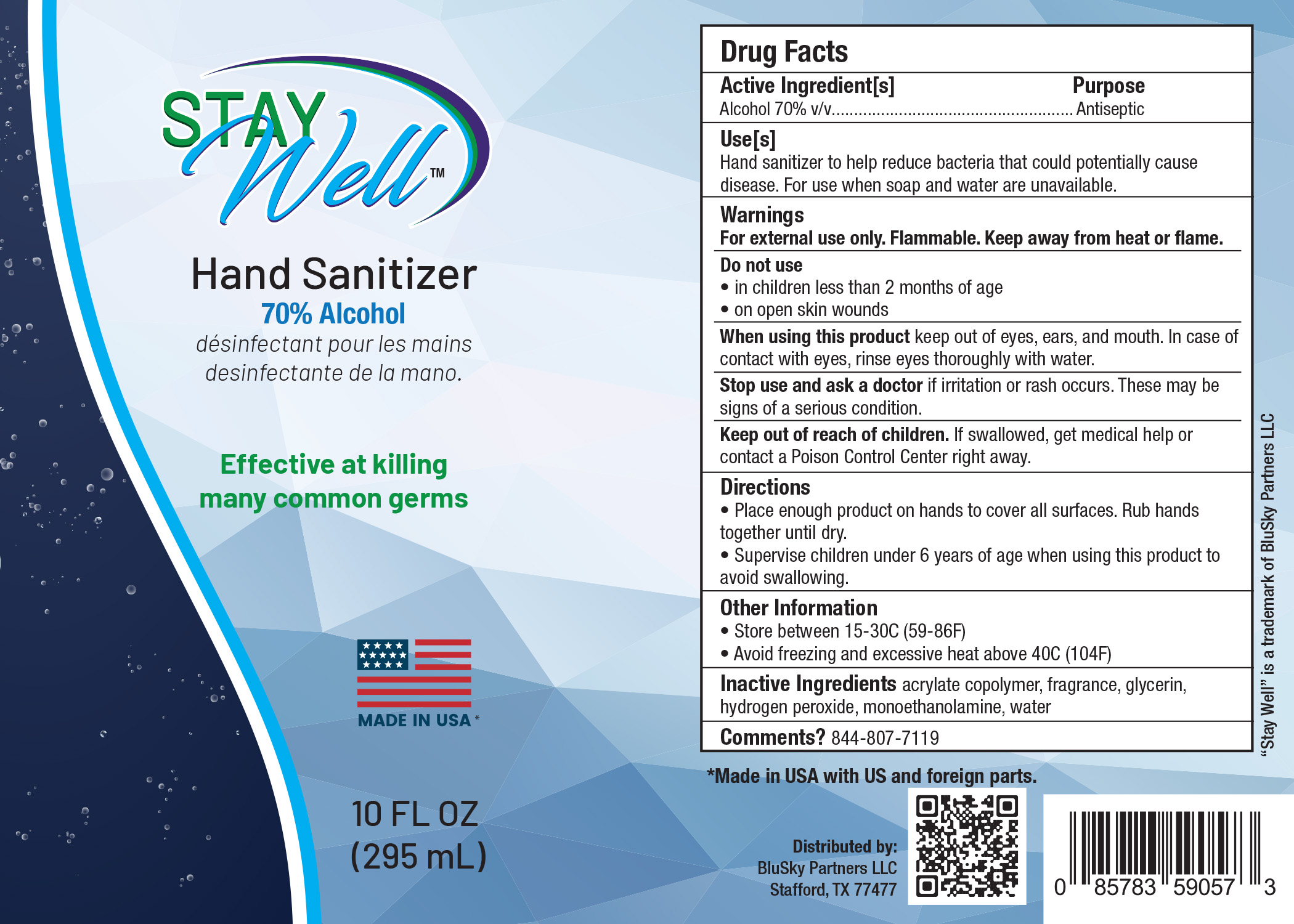 Stay Well 10 oz Label