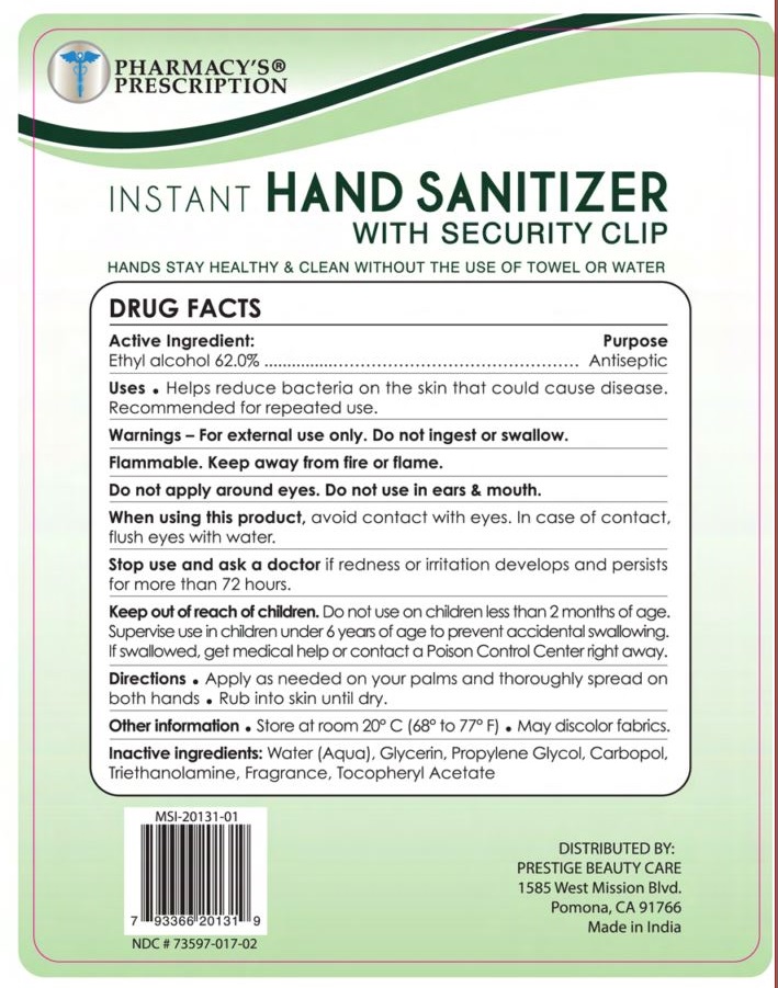 Pharmacys Prescription Hand Sanitizer