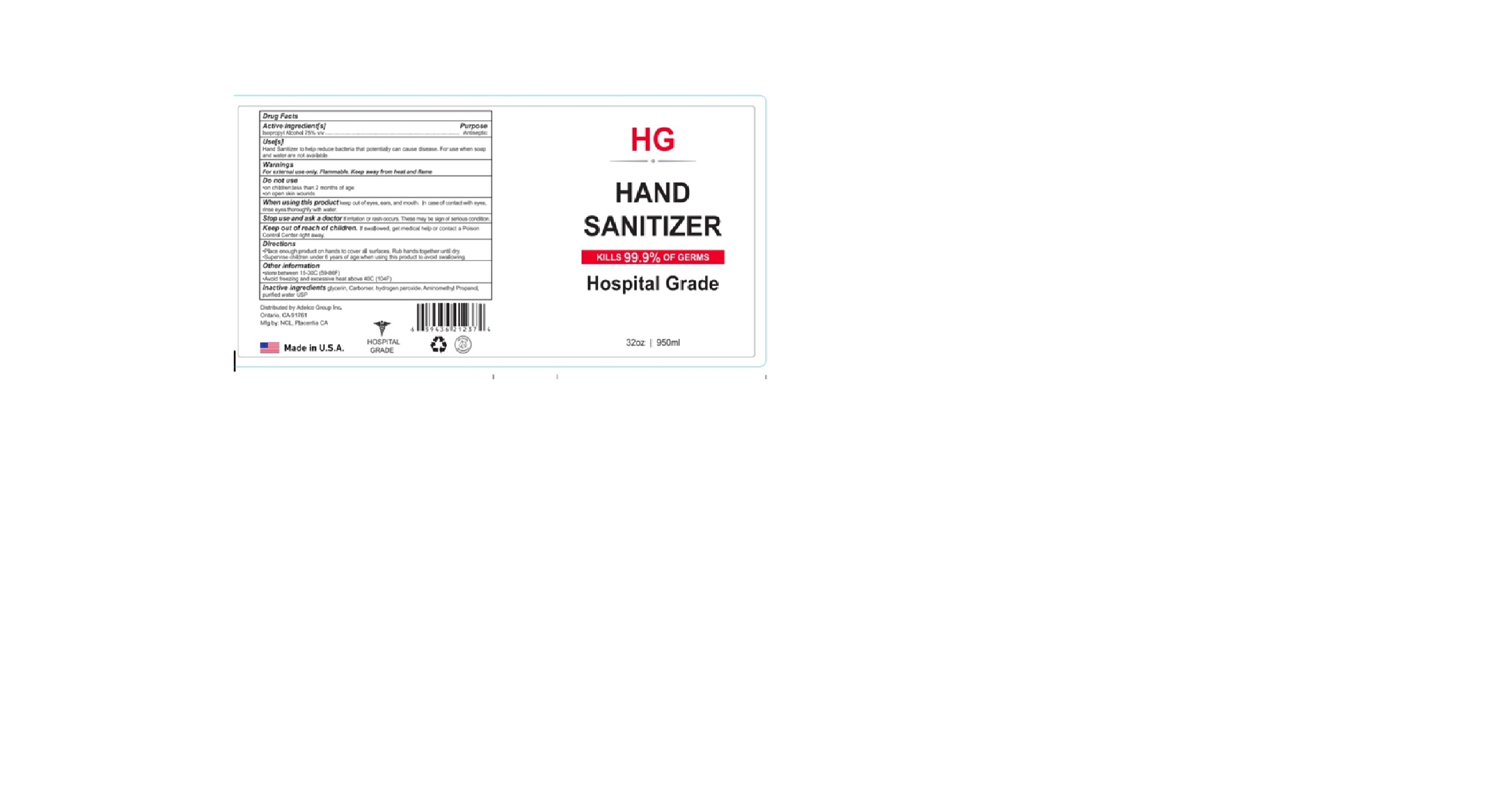 Label-HG HS-950 mL
