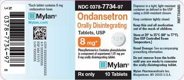 Ondansetron Orally Disintegrating Tablets, USP 8 mg Bottle Label