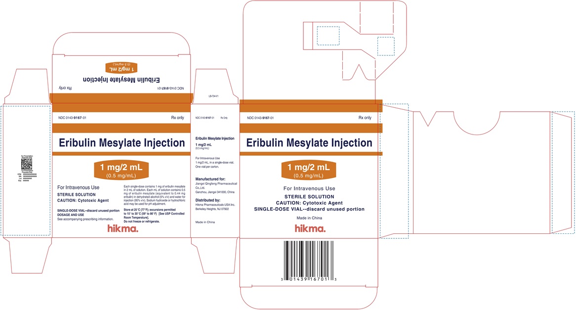 PRINCIPAL DISPLAY PACKAGE - Eribulin Mesylate Injection 1 mg/2 mL Carton