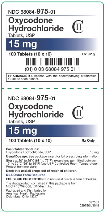 15 mg Oxycodone HCl Tablets Carton