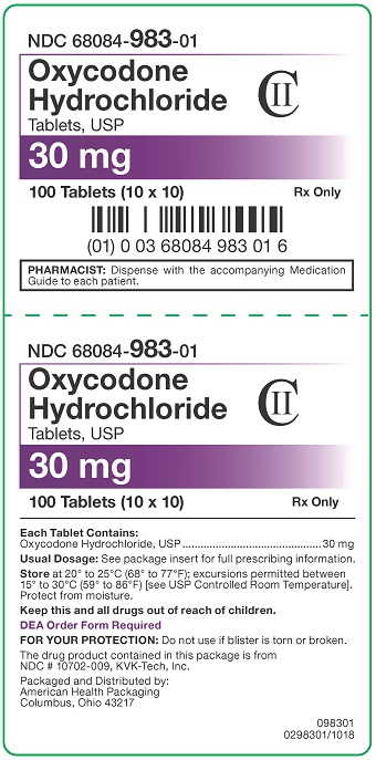 30 mg Oxycodone HCl Tablets Carton