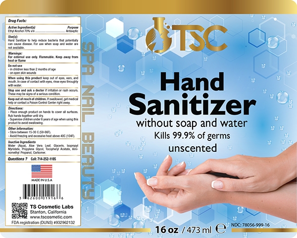 TSC - Hand Sanitizer Unscented 16oz
