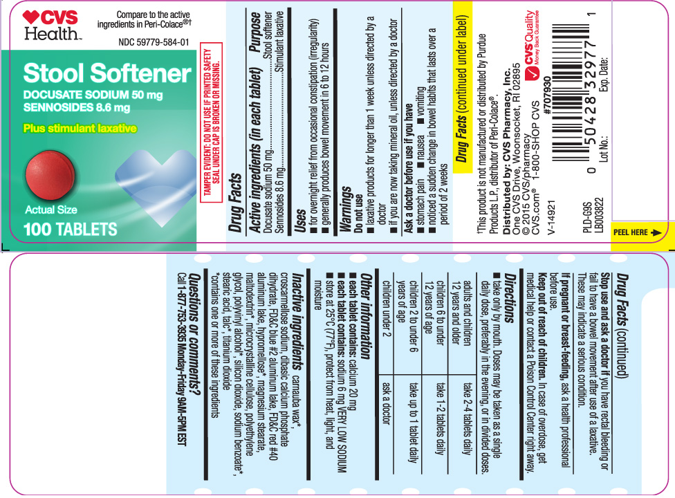 Docusate sodium 50 mg, Sennosides 8.6 mg