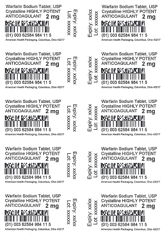 2 mg Warfarin Sodium Tablet Blister