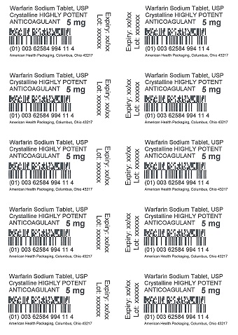 5 mg Warfarin Sodium Tablet Blister