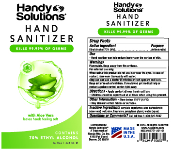 Hand Sanitizer with Aloe Vera