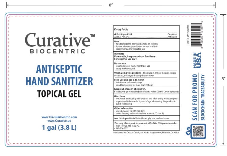 Curative Biocentric Antiseptic Hand Sanitizer 1gal or 3785 mL