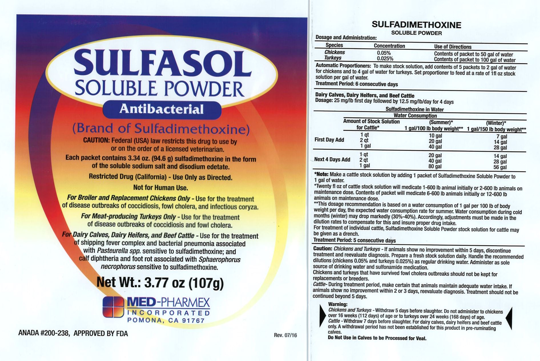 Sulfasol Label