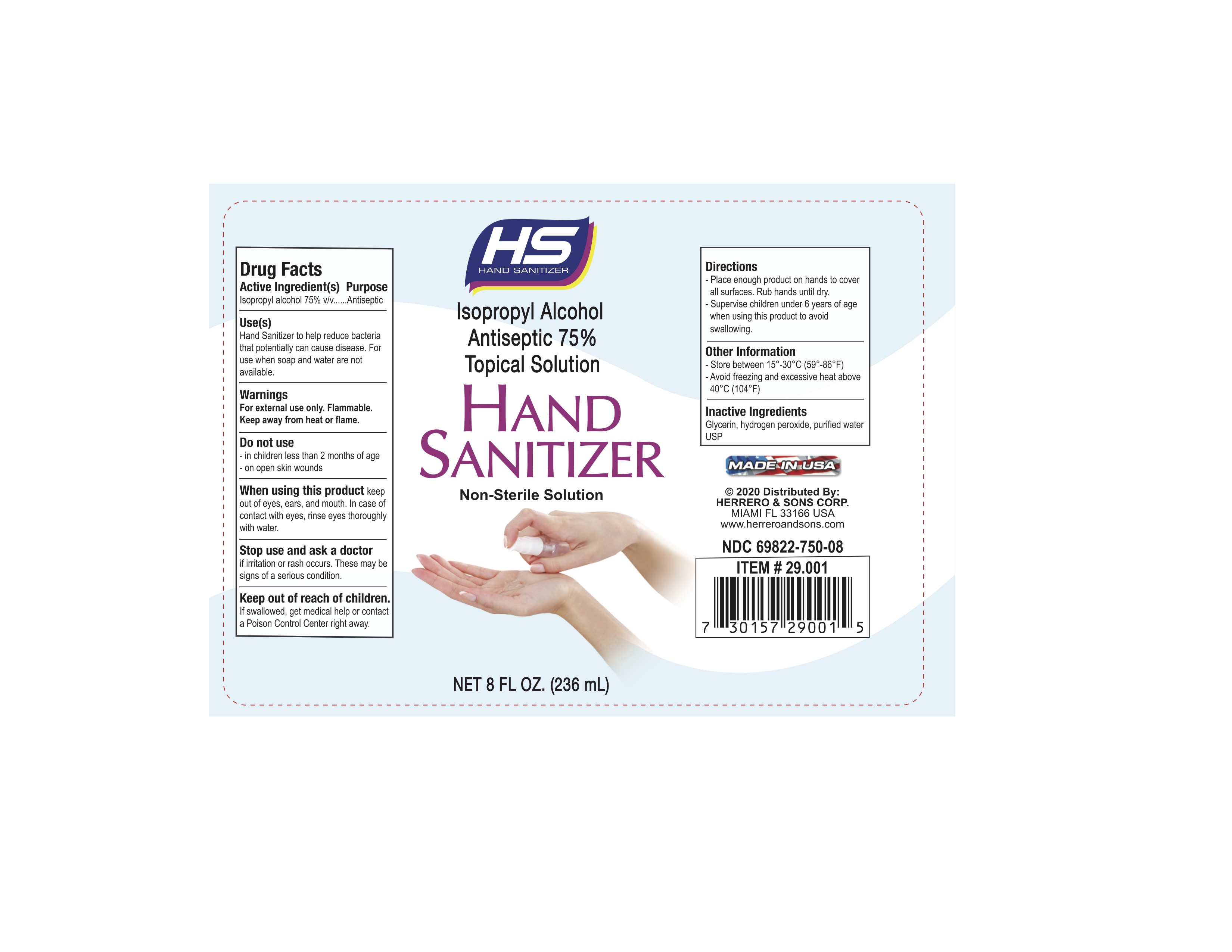 HS Hand Sanitizer 8oz