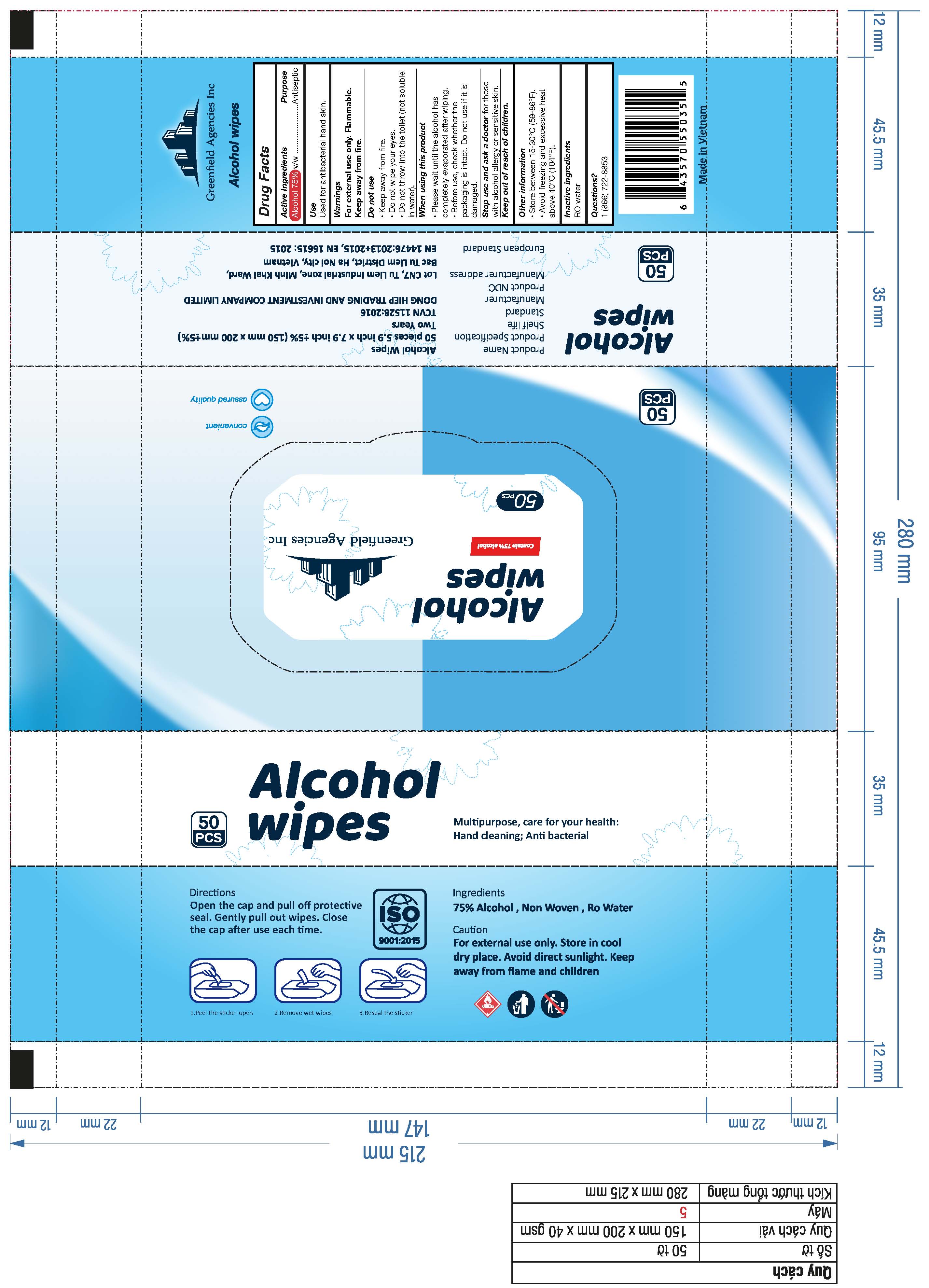 Greenfield Agencies Alcohol Wipes