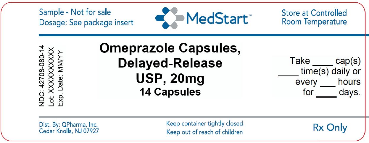 42708-080-14 Omeprazole Capsules Delayed-Release USP 20mg x 14 V2