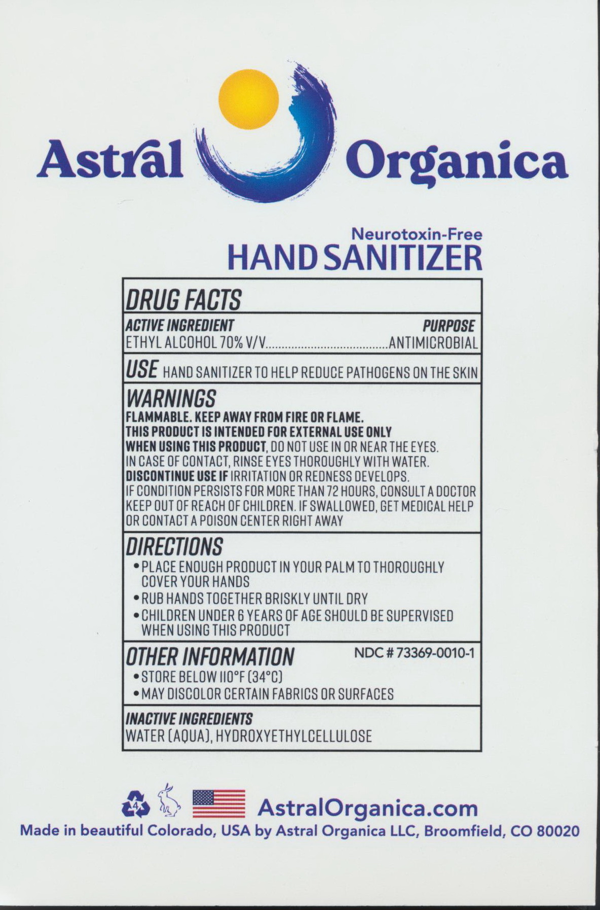 AstralOrganica Hand Sanitizer