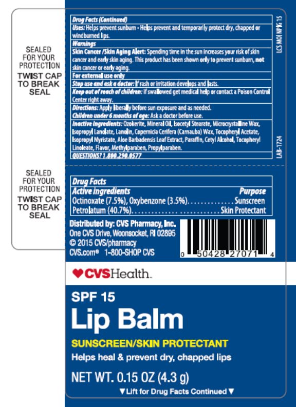 CVS Health Moisture SPF 15 Extended Length Label