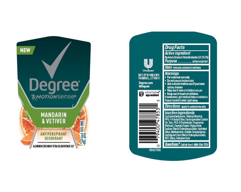 DEGREE motionsense mandarin vetiver antiperspirant deodorant stick