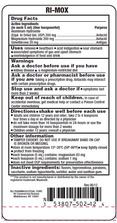 Antacid Back Label Image