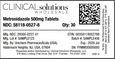 Metronidazole 500mg tablet 30 count blister card