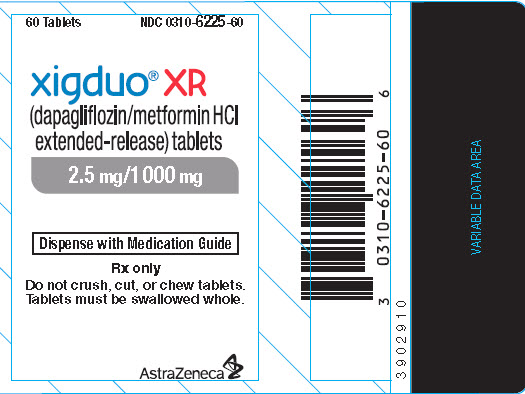 xigduo xr 2.5 mg/1000 mg blottle label