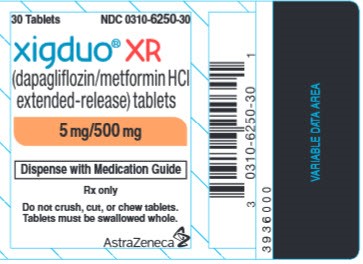 Xigduo XR 5 mg/500 mg bottle label