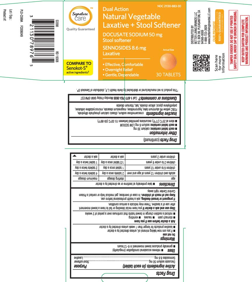 Docusate sodium 50 mg, Sennosides 8.6 mg