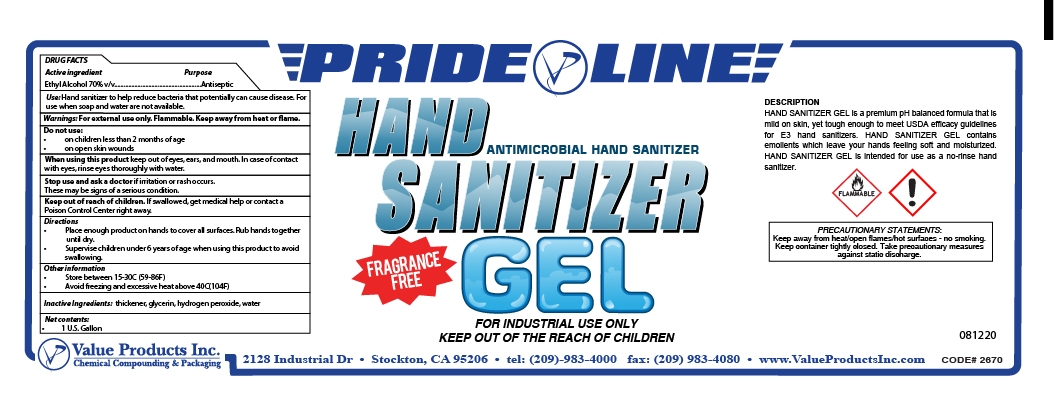 Hand Sanitizer Gel Fragrance Free 1 gal