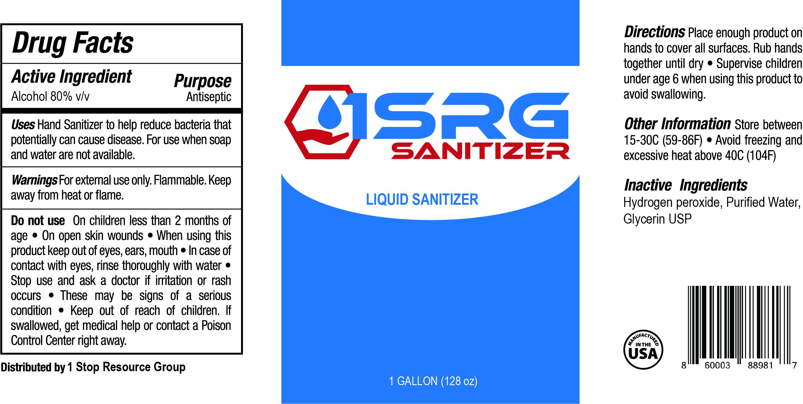 1 gallon Hand Sanitizer gel