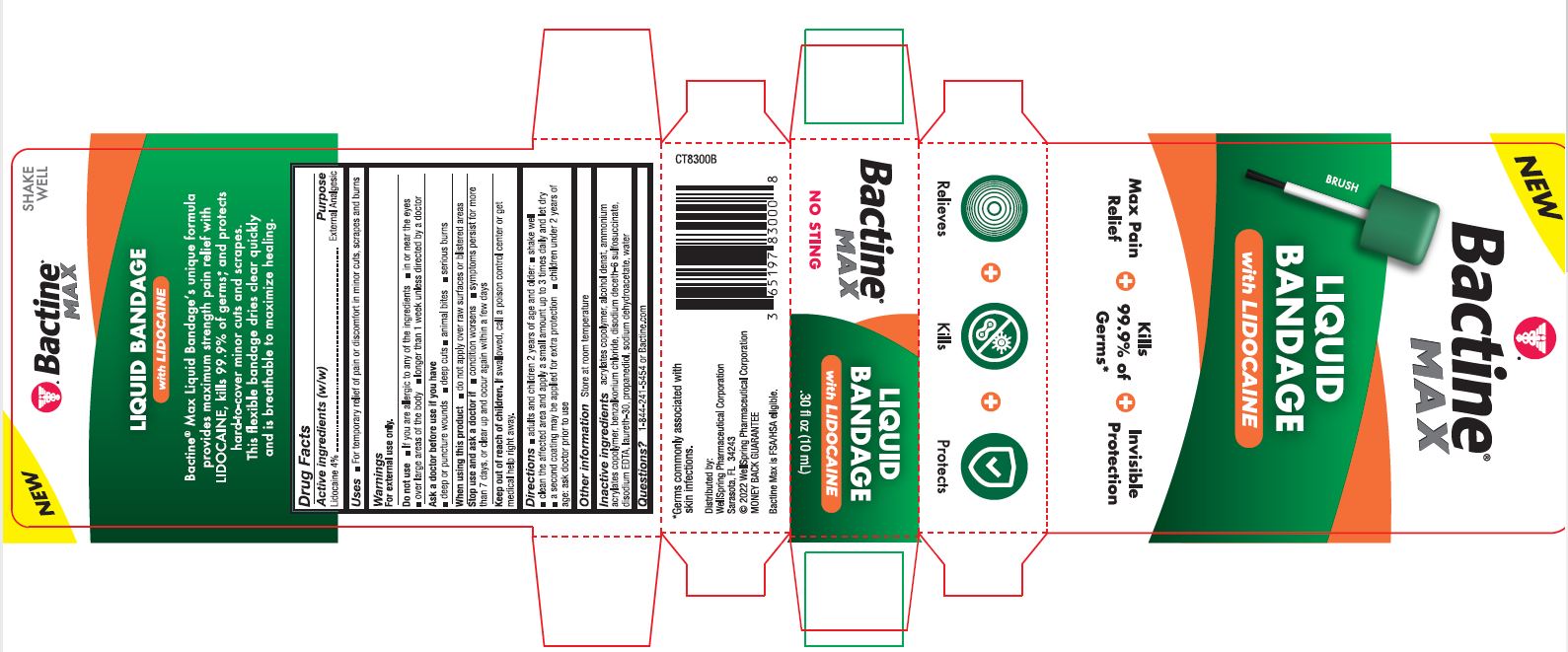 Bactine Max Liquid Bandage with Lidocaine - Box